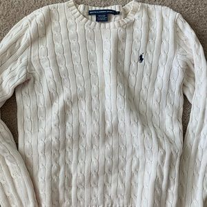 White Ralph Lauren Cable Knit